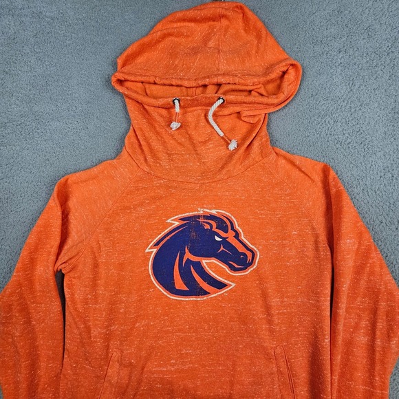 Colosseum Boise State Broncos NCAA Orange Hoodie Pullover Sweatshirt Mens - Picture 2 of 7